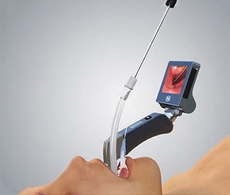 Laringoscópio video de aço inoxidável médico reusável com 5 lâminas