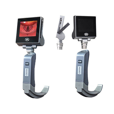 HYHJ - KC Videolaringoscópio reutilizável de aço inoxidável com bateria recarregável de 3400 mA