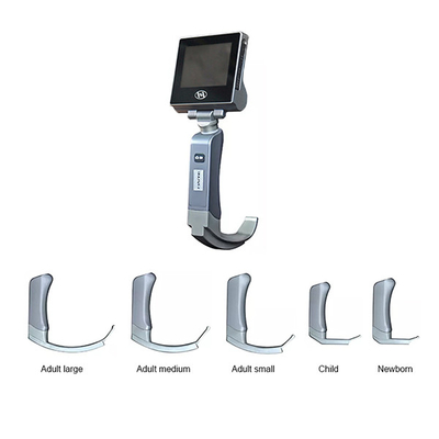 FDA Videolaringoscópio de anestesia médica com 5 lâminas reutilizáveis ​​8GB cartão de armazenamento
