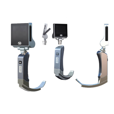 Conjunto de laringoscópio médico rígido LCD de visão geral de 360 ​​graus com bateria recarregável