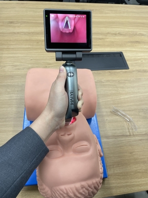 Laringoscópio de vídeo com tela sensível ao toque de 3,5'' para operação de anestesia pediátrica neonatal