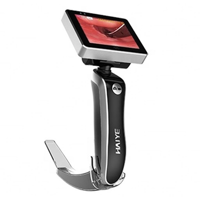 Punho aerodinâmico ergonômico do laringoscópio video descartável recarregável da bateria de lítio