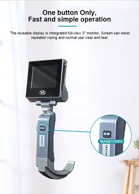Laringoscópio video Neonatal de aço inoxidável 3400mA de Haiye